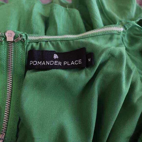Pomander Place Pippa Puff Sleeve Blouse In Palm Green Size M - Picture 5 of 9